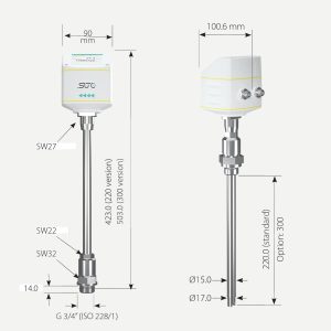 SUTO S430 Pitot Tube Flowmeter for Wet Compressed Air