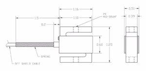 OMEGA LC107 High Accuracy, Miniature, S-Beam Load Cells