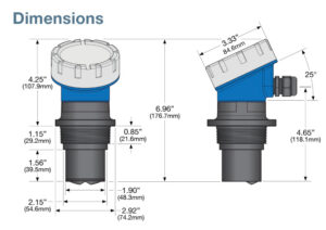 OMEGA LVU700-Series Reflective Ultrasonic Level Transmitter for Large Tanks