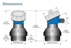 OMEGA LVU700-Series Reflective Ultrasonic Level Transmitter for Large Tanks