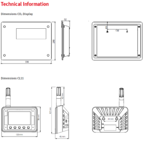 Rotronic CO2 Display for Indoor Air Quality Monitoring