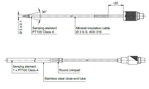 Rotronic AC1900/AC1904/AC1909 and AC1916-A-T Standard Temperature Probes