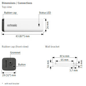 Rotronic RMS-MLOG-T10-868 with external (NTC) Probe Temperature Wireless Mini Data Logger