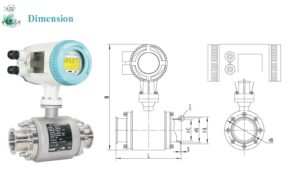 Q&T QTLD/T Tri-clamp Electromagnetic Flow Meter